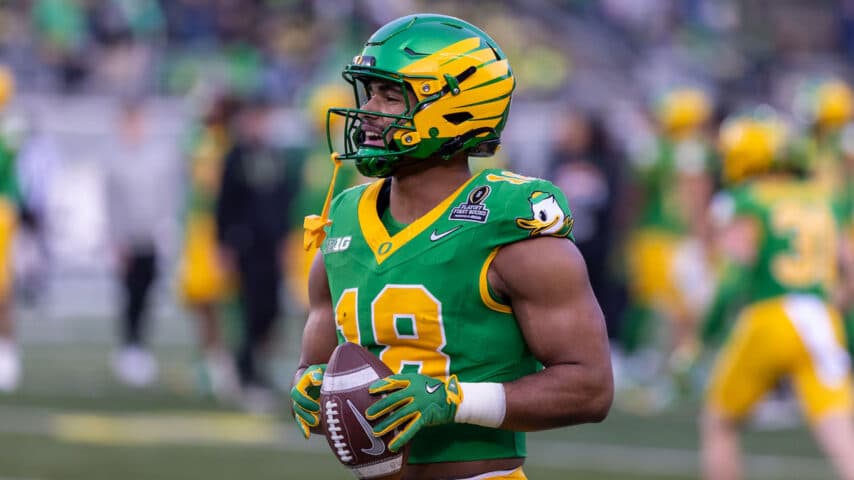 Aaron Glenn at the New York Jets Round 1 press conference, 2026 NFL Draft, explaining the team's draft philosophy.