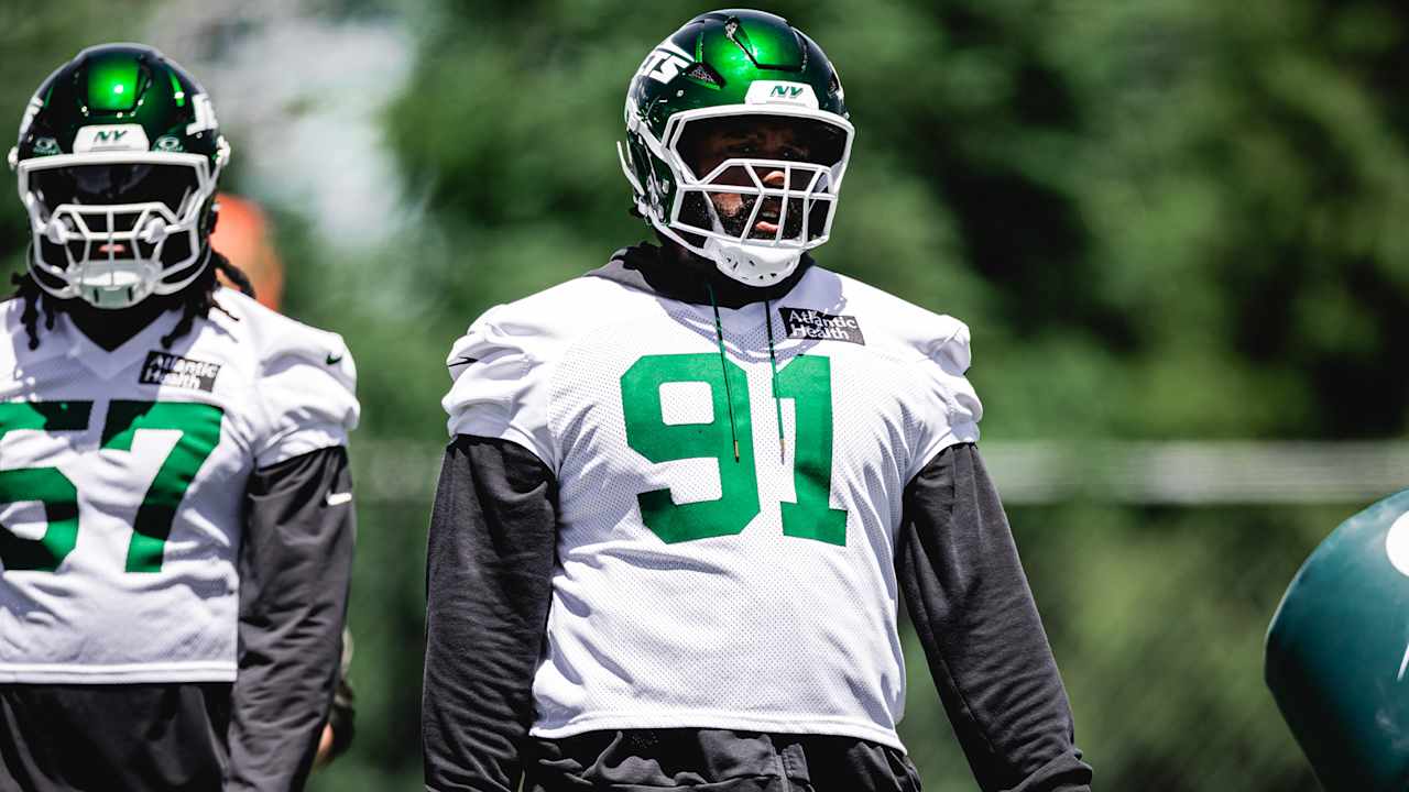 Jowon Briggs at New York Jets offseason practice