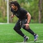 Marcelino McCrary-Ball works through a New York Jets practice drill