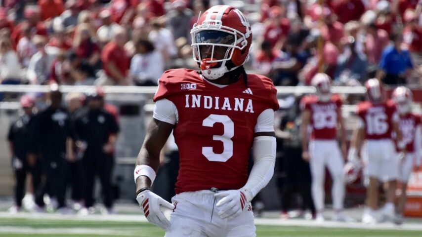 Omar Cooper Jr. wearing No. 3 for Indiana